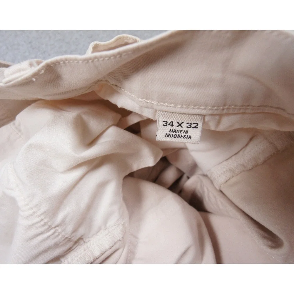 Flint and Tinder Pants Mens 34x32 Beige Straight Fit Stretch Casual Adult